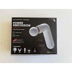 Sharper Image Power Percussion Edge+ Portable Cordless Massage Gun (4 Heads)